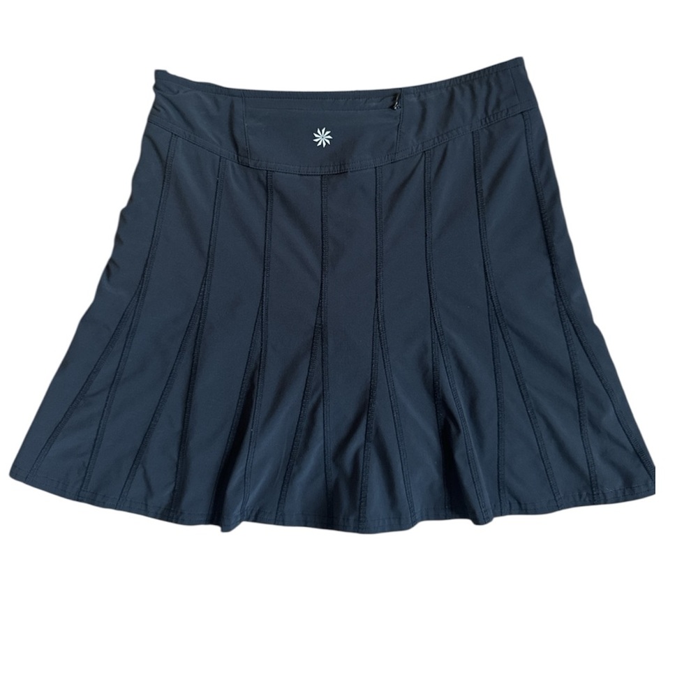 Athleta Black Pleated Skirt Tennis or Pickleball w Shorts Attached Size 2 - Picture 4 of 10
